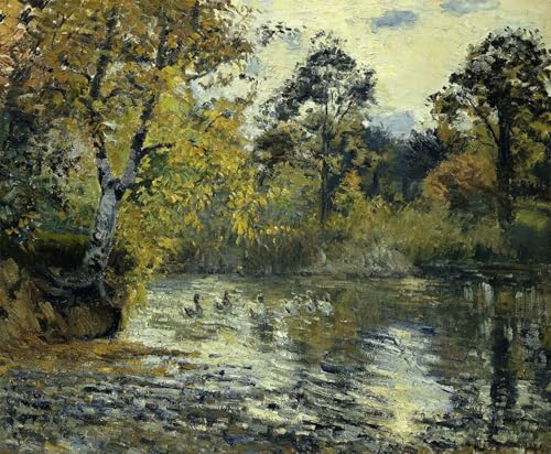 Peinture murale de Pissarro 60x90cm pour sublimer un salon moderne