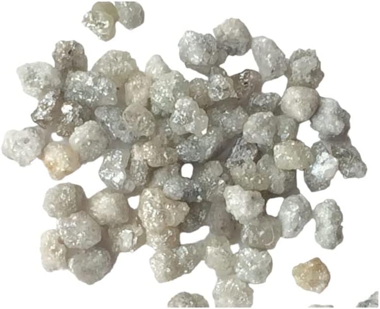 Gems For Jewels Diamante en bruto gris brillante de 0.079-0.197 in, diamante en bruto gris, diamante sin cortar, diamante gris, diamantes sueltos