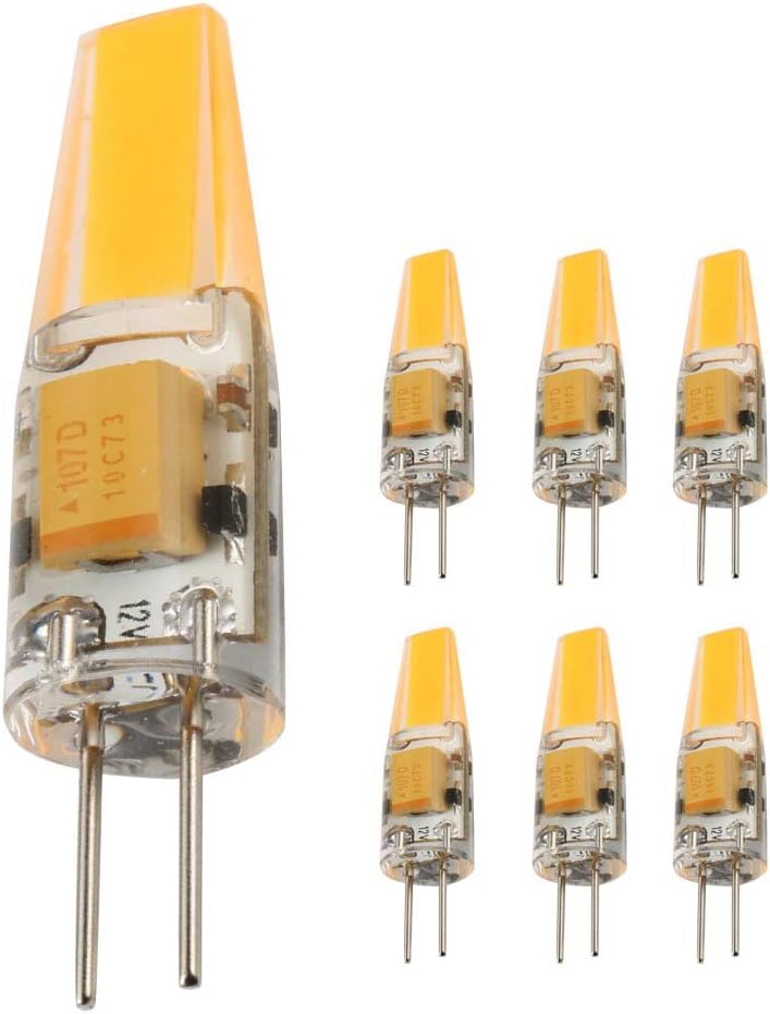 G4 LED Bulb 3Watt led Halogen Replacement 12V AC/DC,2700K Warm White Light Dimmable, led Replacement for Halogen Bulb 30W 6Pack (3Watt)