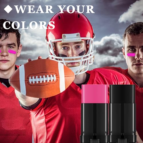 image for Wismee Baseball Eye Black, 2pcs Black + Hot Pink Anti-Glare Under Eye 