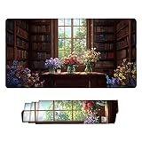 Gaming Mauspad XXL 600 x 300 mm Großer Mousepad Blumenhändler Schreibtischunterlage, Verbessert Präzision und Geschwindigkeit, Wasserdicht rutschfeste Gummibasis Gaming Zubehör Mauspad h-382