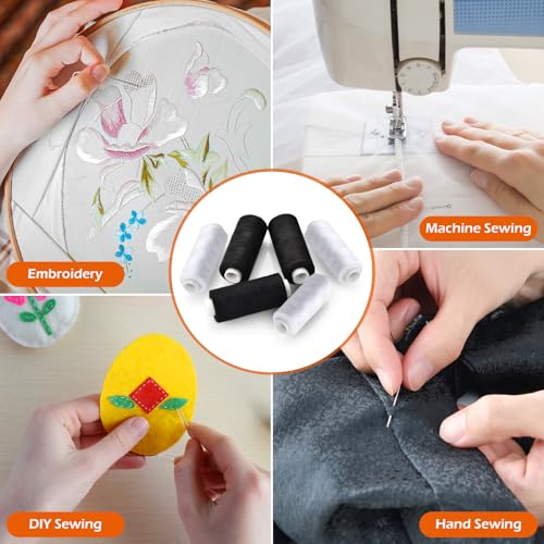 Kit de 6 hilos de coser, 400 yardas cada rollo miniatura 7