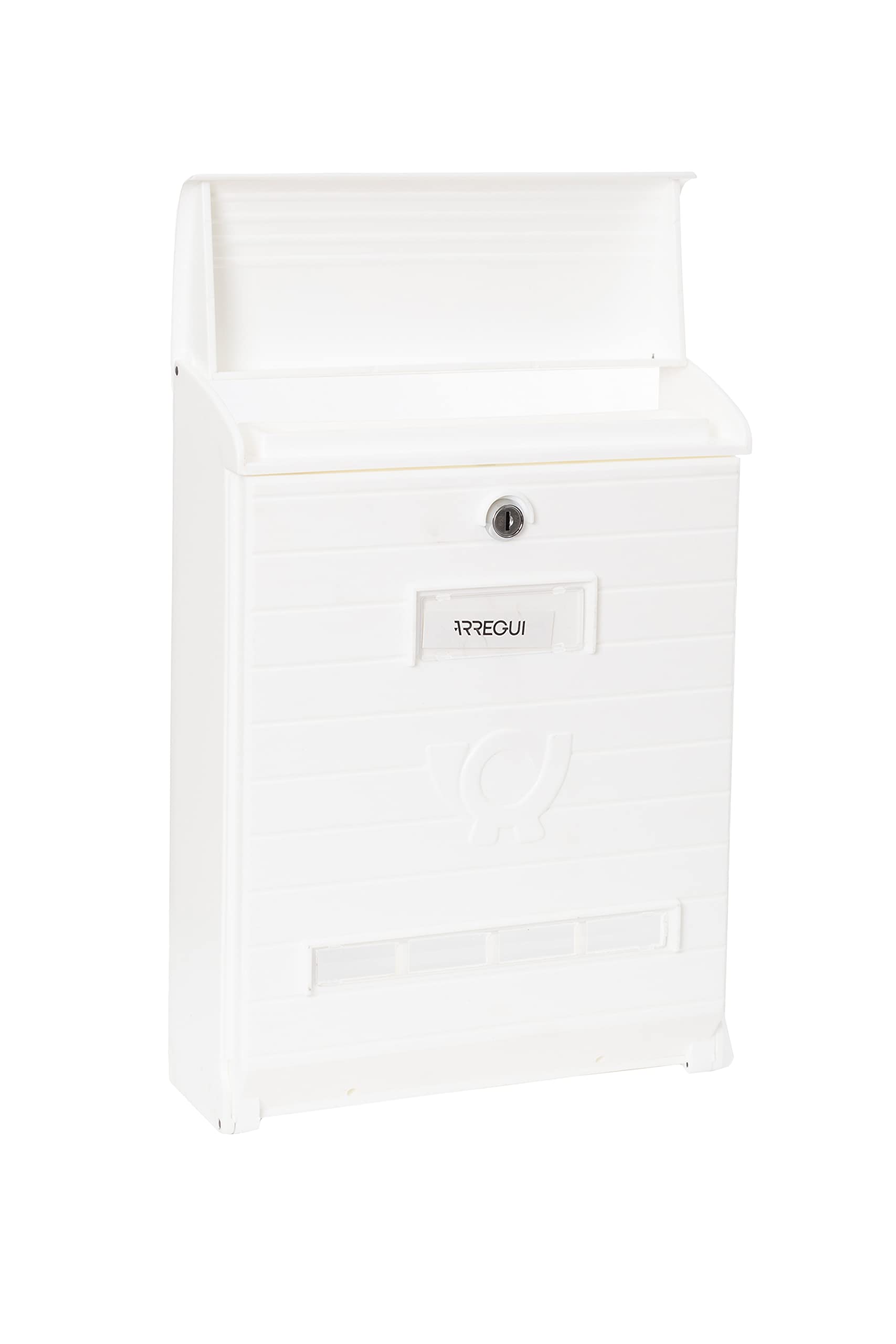 Cassetta Postale Individuale in Plastica Resistente, Di Grandi Dimensioni, Cassette della posta da parete stagna, Dimensione L (Riviste e Buste C4), Facile da Montare, Bianco