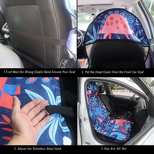 Image of Car Seat Cover Protector Front Seats,for Gym Workout,Running,Swimming,Beach and Hiking,Waterproof Sweat Towel Bucket Seat Covers for Cars SUV Trucks (Dinosaur, 1Pcs)