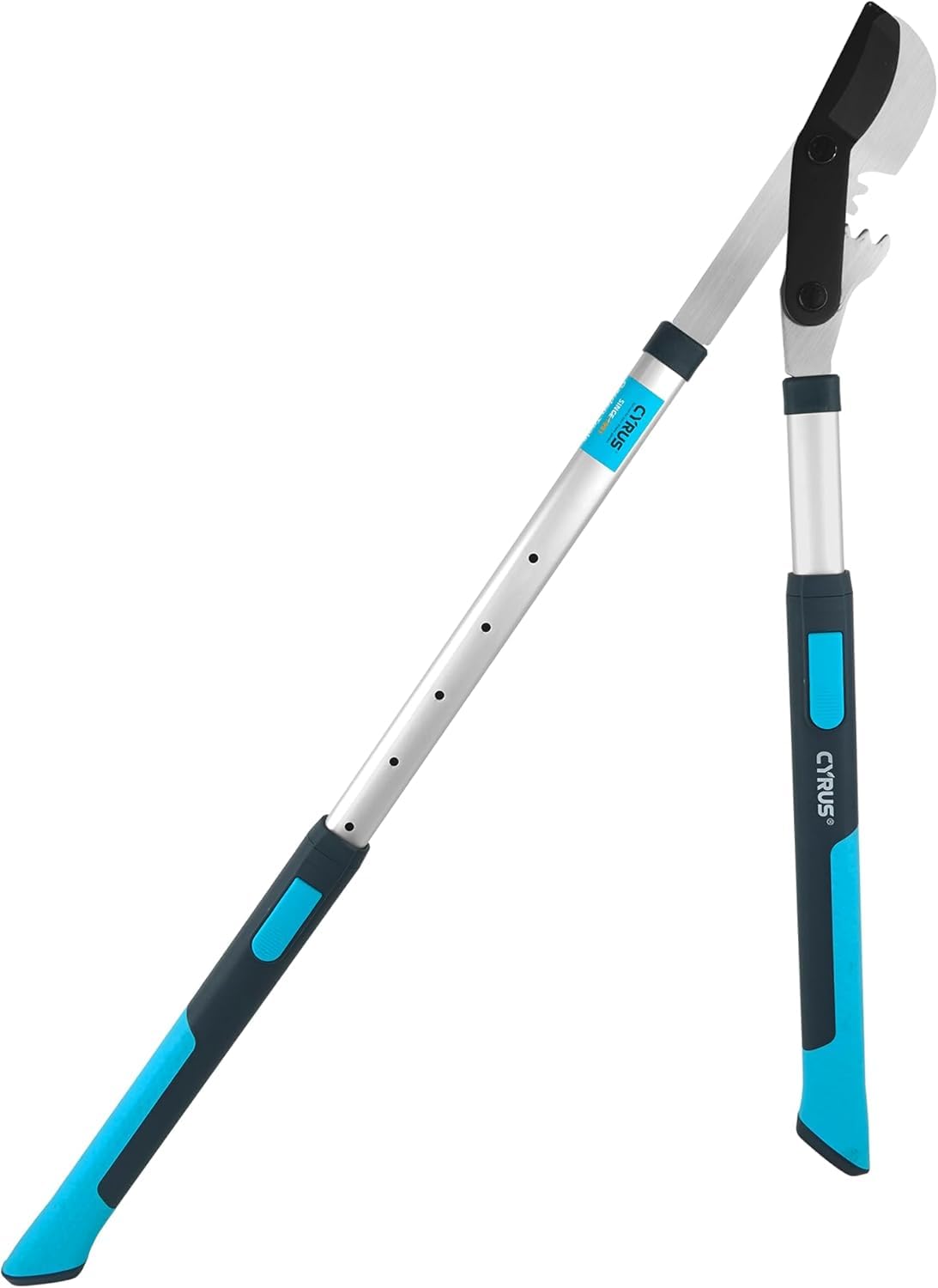 CYRUS Extendable Anvil Loppers for Tree Trimming, 71-105cm Heavy Duty Branch Cutter with 50mm Cutting Capacity, Carbon Steel Blade, Telescopic Long Handles & Gear Labour-Saving Design