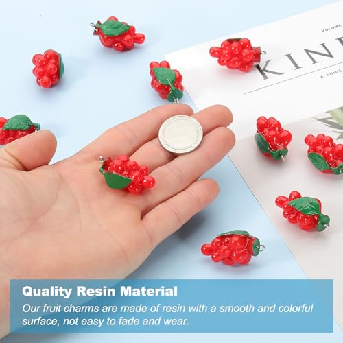 Pendentifs alimentaires en résine durables pour bracelets et colliers