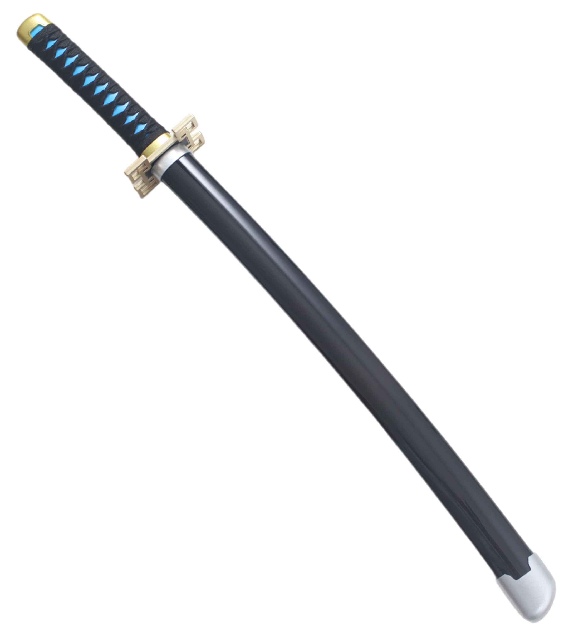 Muichiro Tokito Katana en Bois Lame Decoration Epee Sabre Cosplay - 80cm + Presentoir Inclus