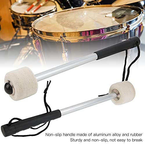 Baquetas con cabeza de fieltro de lana para bombo miniatura 2