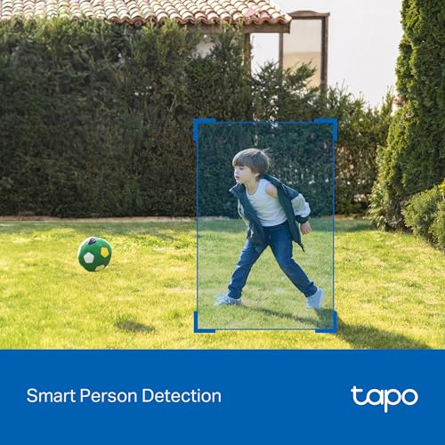Tapo C411 Au&szlig;enkamera Akku, 2K 3MP Aufl&ouml;sung, Farbnachtsicht, Personenerkennung, 2-Wege-Audio, lokale Speicherung &uuml;ber microSD-Karte oder H500-Homebase, 2,4 GHz WLAN, Alexa & Google Assistant