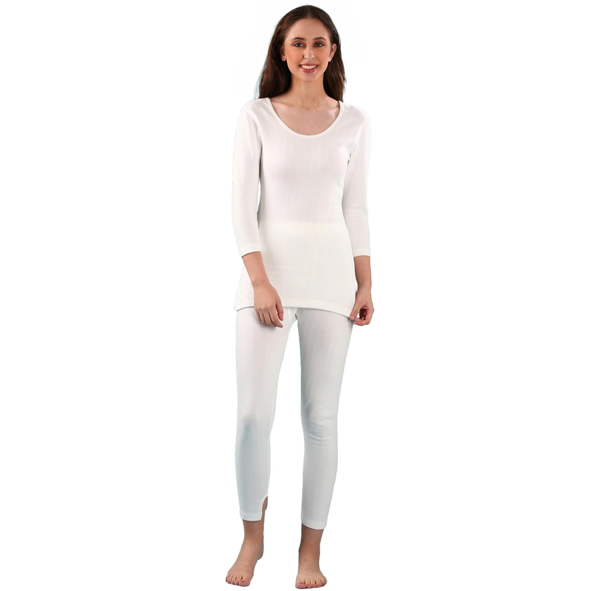 Dixcy Scott Slimz Women’s 3/4th Sleeves Thermal Set | Richer And Long-Lasting Colour | With Special Fiber Dye | Enhanced Flexibility For Comfort | Best In Class Warmth With Heat Trap Technology | Layering Compatibility | Sweat Absorbent.-image-39
