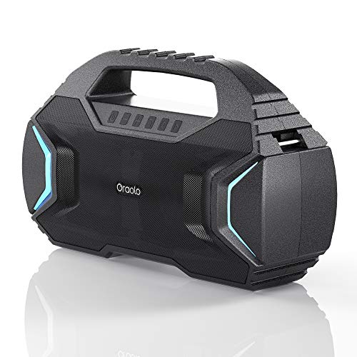 Bluetooth Speaker,Oraolo M100 Portable Bluetooth Speaker with 40W Loud Stereo,Sound Rich Bass 10000mAh Battery Power,Bluetooth 5.0,TWS LED Lights,Speaker for Home,Outdoor,Travel