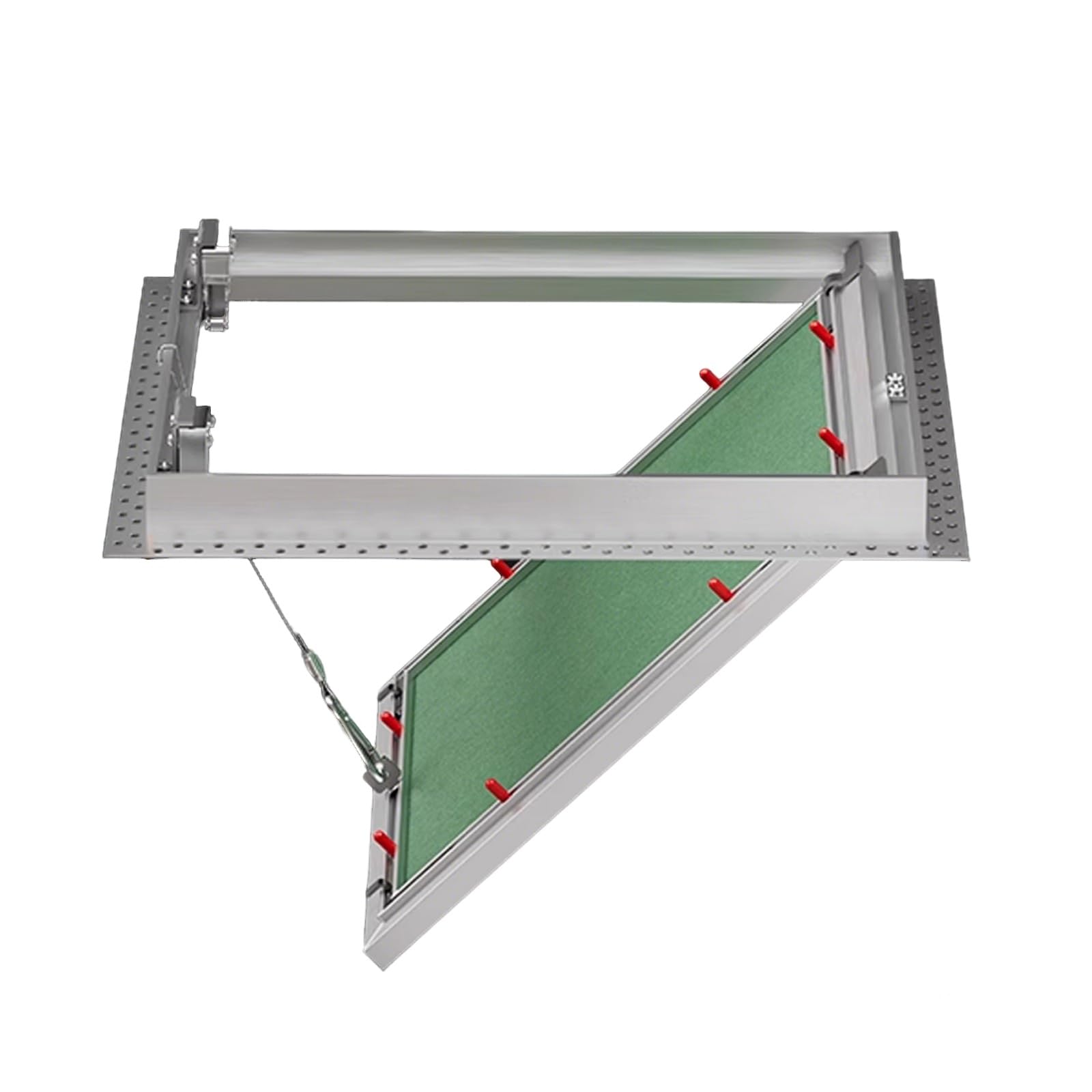 Pannello di accesso in lega di alluminio per cartongesso, tipo push-up, 55 x 55 cm, ideale per installazione a soffitto e parete, telaio in cartongesso multiplo