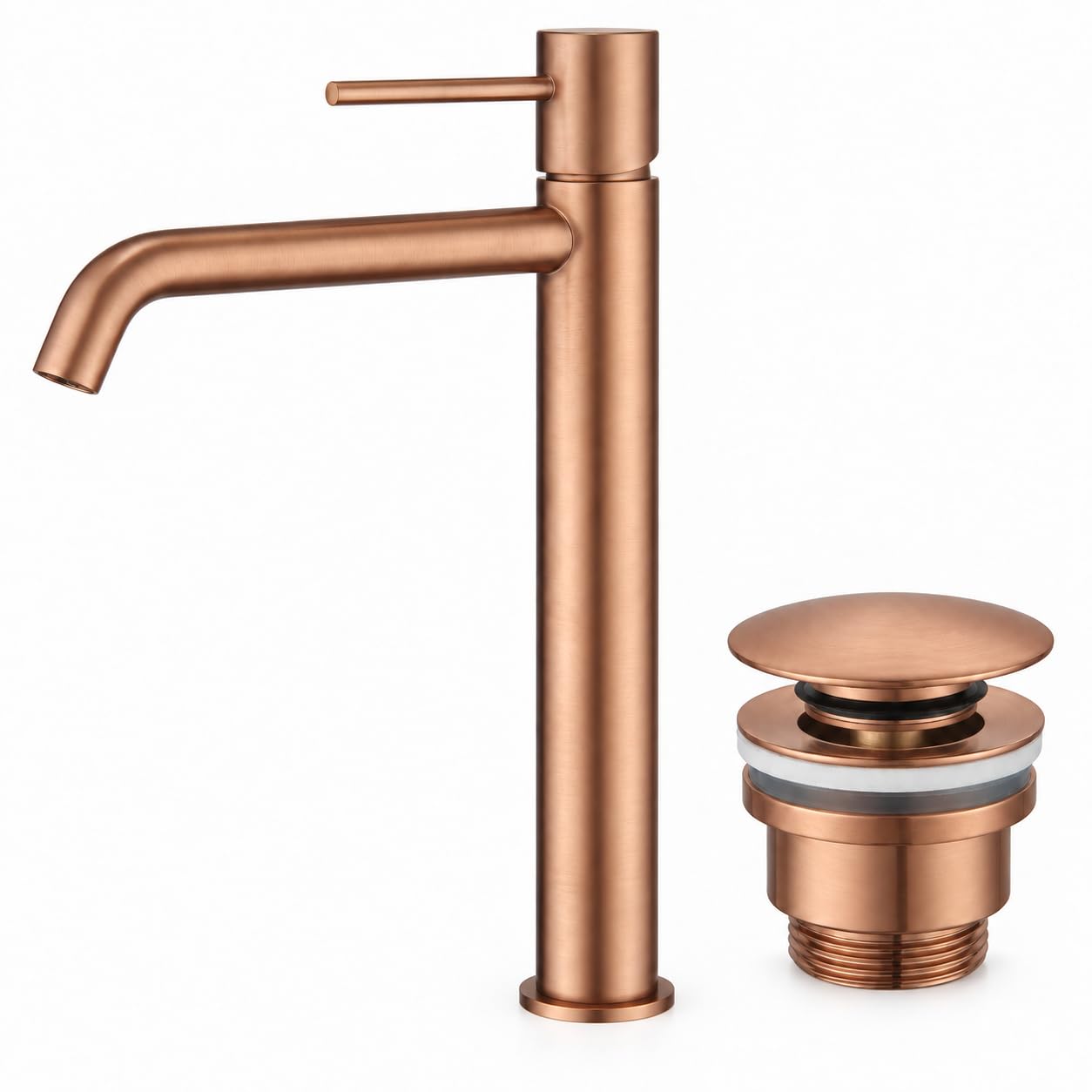 MICE BDM039-3ORC - Rubinetto monocomando per lavabo MONZA - Oro rosa spazzolato