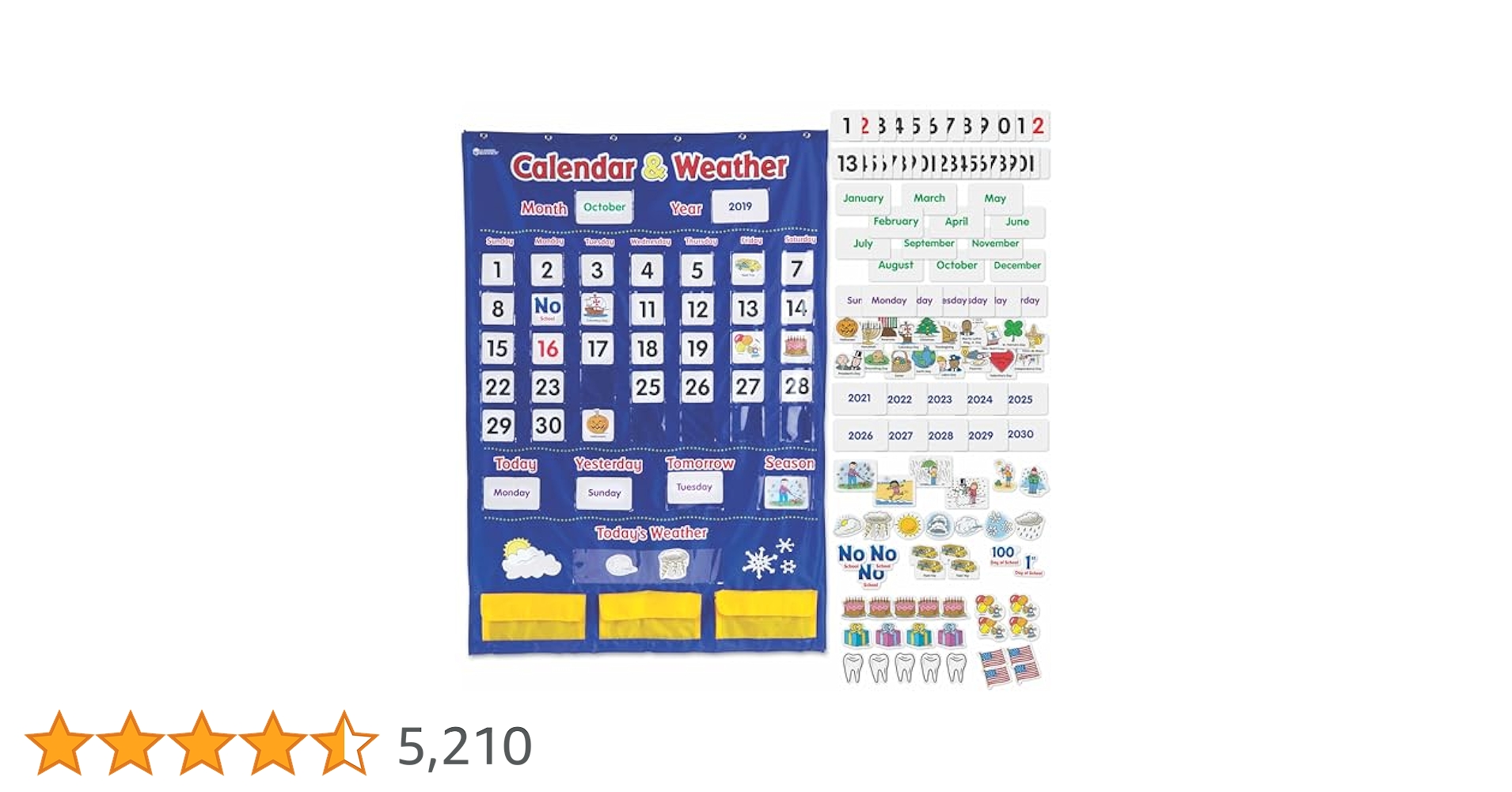 ラーニングリソーシズ 壁掛け ポケットチャート 英語 カレンダー&amp;天気 LER2418 正規品 Amazon.co.jp: ラーニング リソーシーズ Calendar ＆ Weather