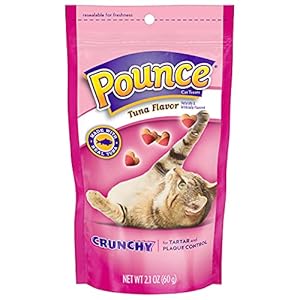 Pounce Tartar Control Crunchy Tuna Flavor Cat Treats, 2.1 Ounce (Pack of 12)