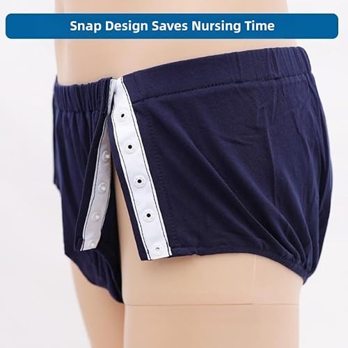 Miniatura 5 de WEEOATAR Ropa interior para pacientes, Ropa interior poscirugía con broches, Ropa interior elástica para recuperación quirúrgica, Ropa interior