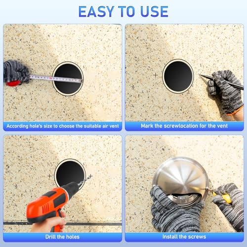 Image of 4 inch Dryer Vent Cover Outside, Stainless Steel Round Wall Vent Cover, Dryer Exhaust Vent for BathRoom, Office, Home, Air, Hvac System