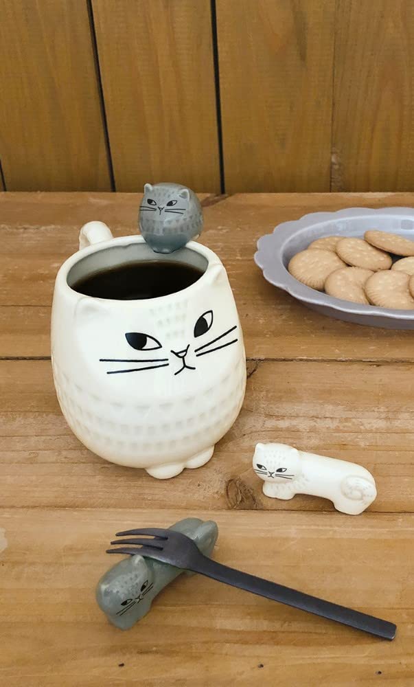 Amazon｜デコレコーポレーション FIKA ネコ箸置き GY サイズ：約W5.5