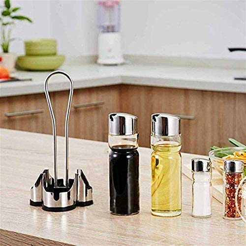 XINGYU Tanque de condimento Frasco de Vidrio de Acero Inoxidable Botella de Salsa de Soja Juego de ollas de Aceite, Adecuado para Cocina, repostar, Salsa de Soja, vinagre
