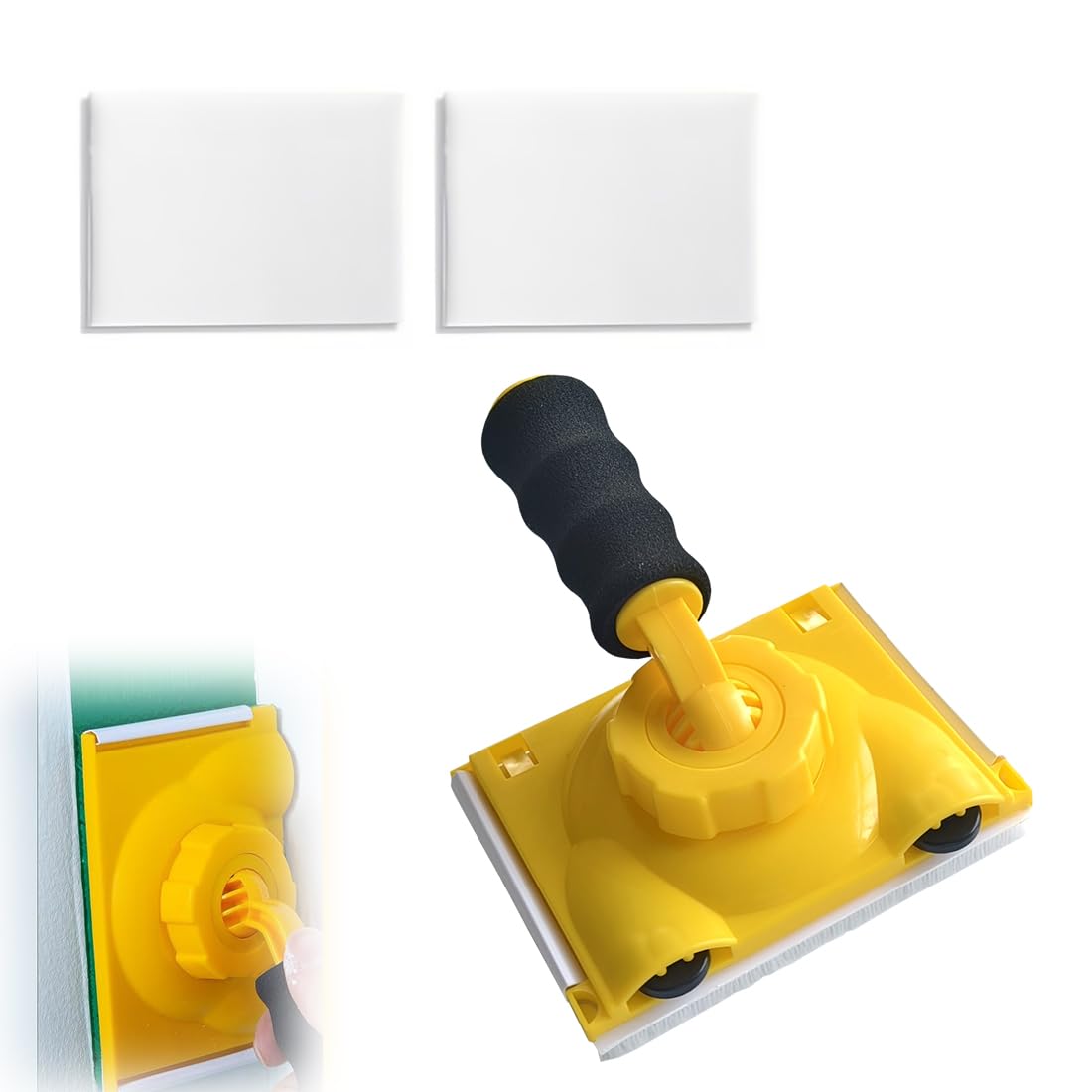 GXGM Paint Edger, Blocco per Pittura con Manubrio con Tampone di Vernice,Strumento per Pittori, Paint Pad Angolo di Regolazione Libero per Bordare la Vernice Strumento per Tagliare Pareti e Soffitti