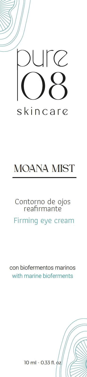 08PURE Skincare Moana Mist, krem pod oczy z bioofertami morskimi, przeciwzmarszczkowy i przeciw cieniom, 10 ml