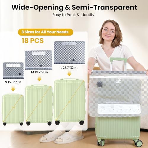 18 Pack Vacuum Storage Bags for Travel with Pump,Space Saver for Clothes - image 8