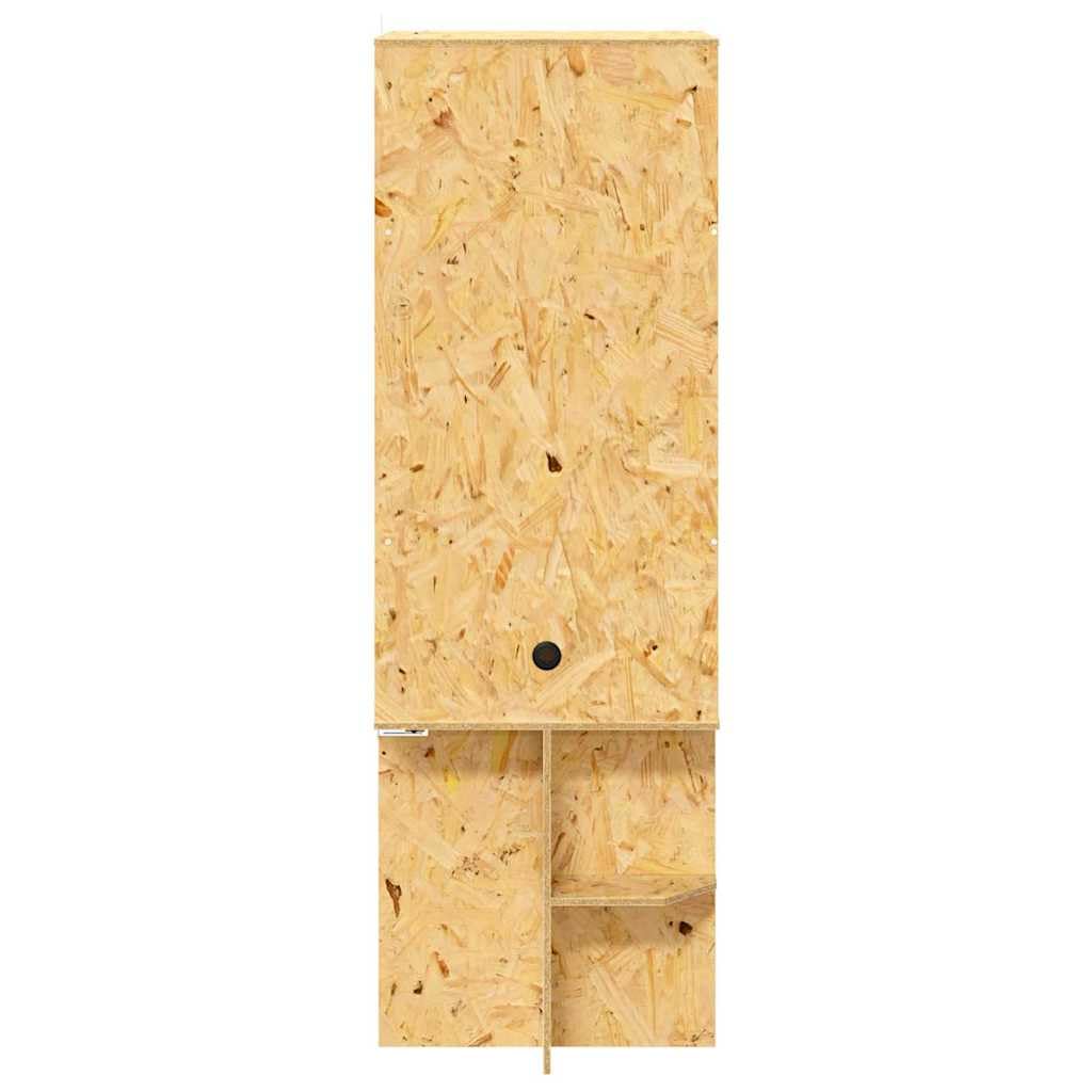 Terrario marrón 50 x 50 x 150 cm OSB Terrario de madera para interior y exterior, jaula de reptiles para tortuga, lagartija, serpiente, araña, escorpión, escarabajo, rana con cuernos, sin