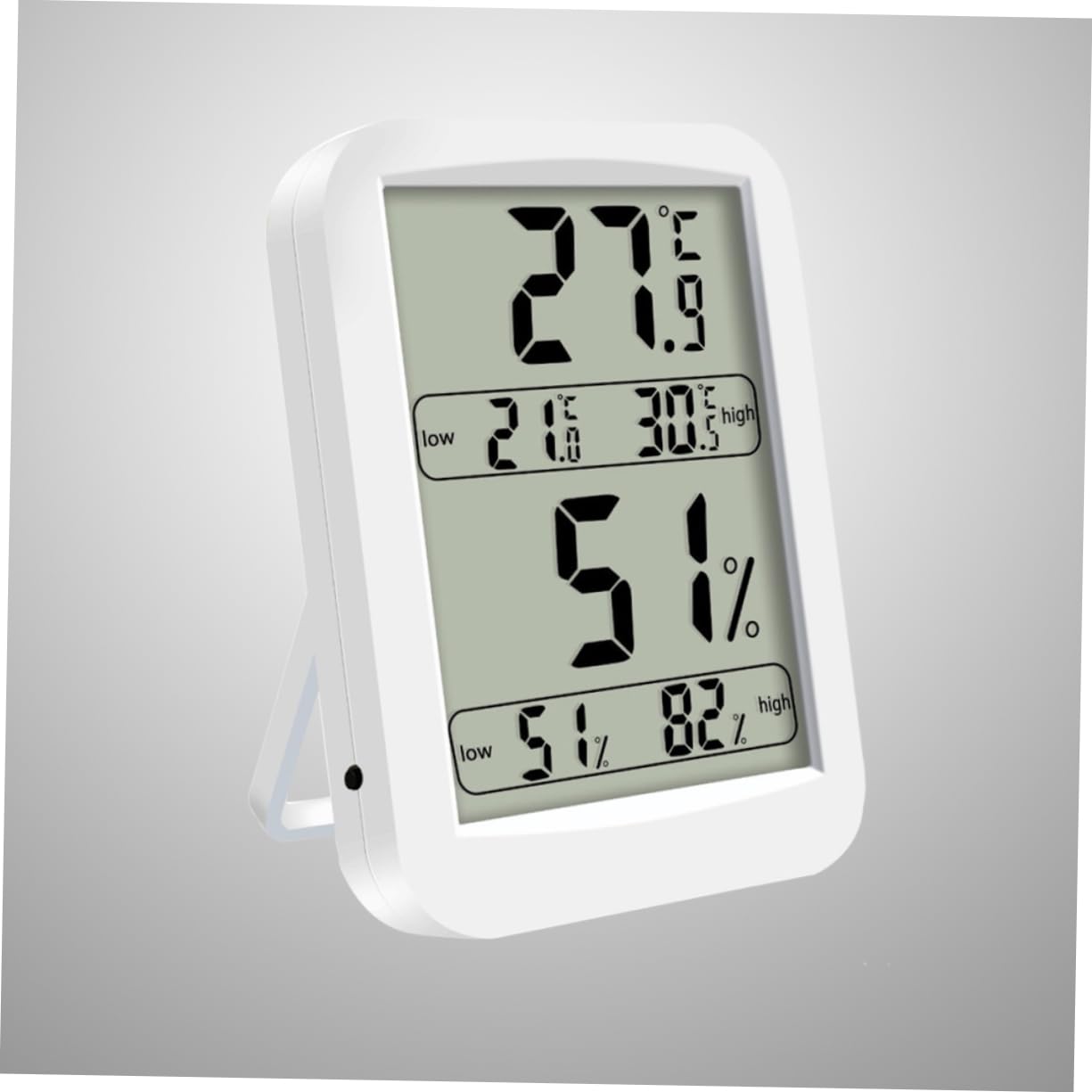 Thermomètre Intérieur Numérique Grand Écran pour Maison et Bureau, Blanc