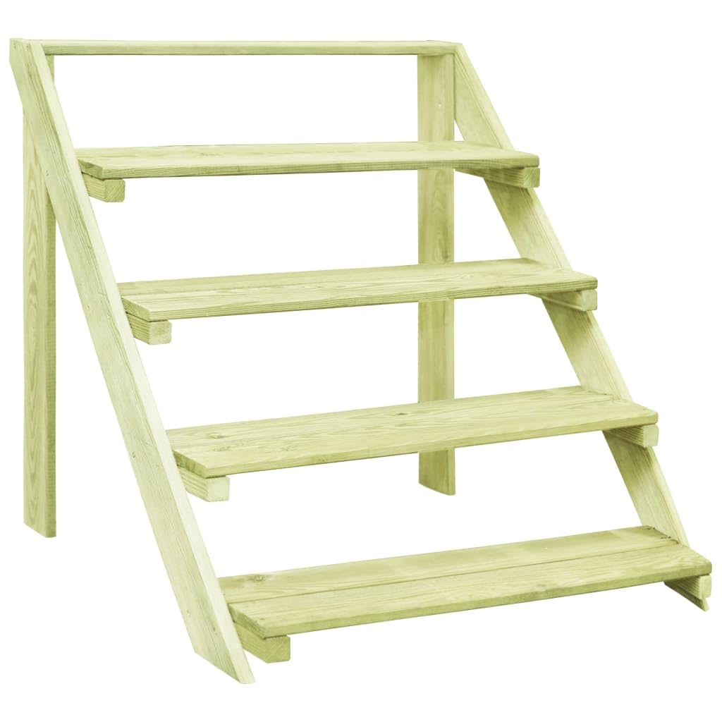 vidaXL Soporte para Plantas Jardinera Caja Arriate Almacenamiento Jardín Patio Exterior Decoración Hierbas Madera de Pino Impregnada