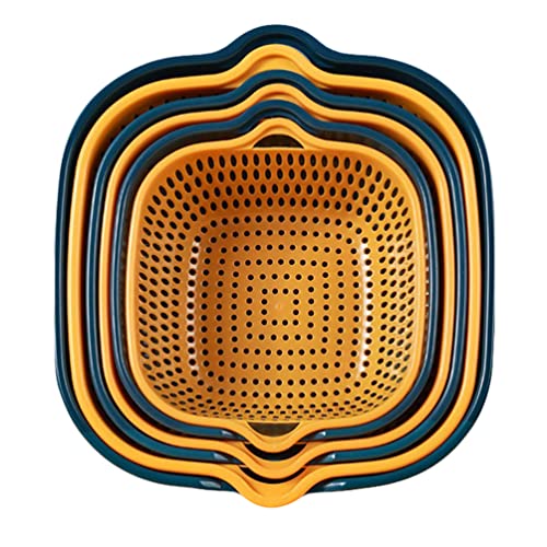 Lifkome 6 Pieces Drain Colander Set Detachable Multi-Layer Plastic Kitchen Food Strainer Fruits Vegetable Washing Baskets Drain Bowls For Cleaning Washing Kitchen Strainer Colander Bowl Set #TOP2