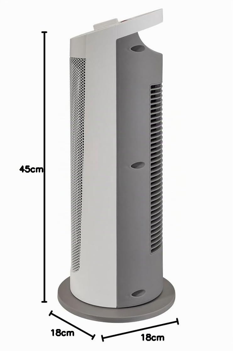 Bimar HP129 Stufetta Elettrica a Colonna, Termoventilatore PTC Elettrico 2000W a Basso Consumo, Termostato Regolabile e 2 Potenze di Riscaldamento, Oscillazione Automatica Destra-Sinistra