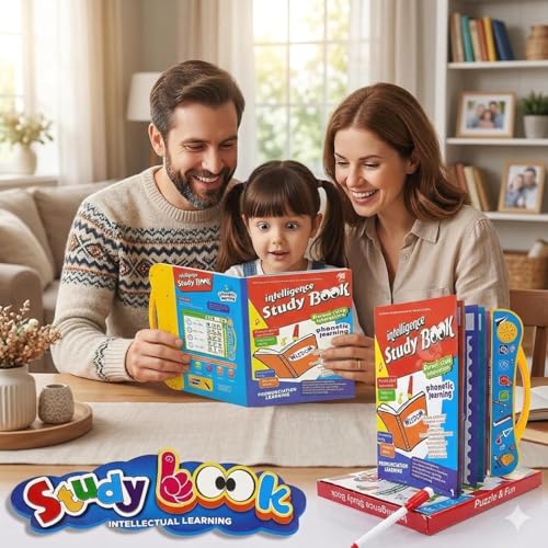 Image of Alphabet Learning Book for Kids - Interactive Talking Sound Book with Music | ABC Letters, Numbers&Shapes Educational Toy | Preschool Learning for Toddlers Boys Girls