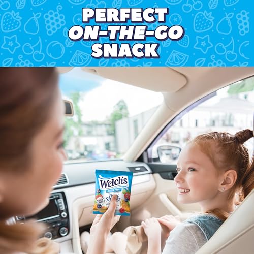 Image of Welch's Fruit Snacks, Mixed Fruit & Strawberry Snack Box, Gluten Free, 0.8oz Snack Packs (Pack of 60)