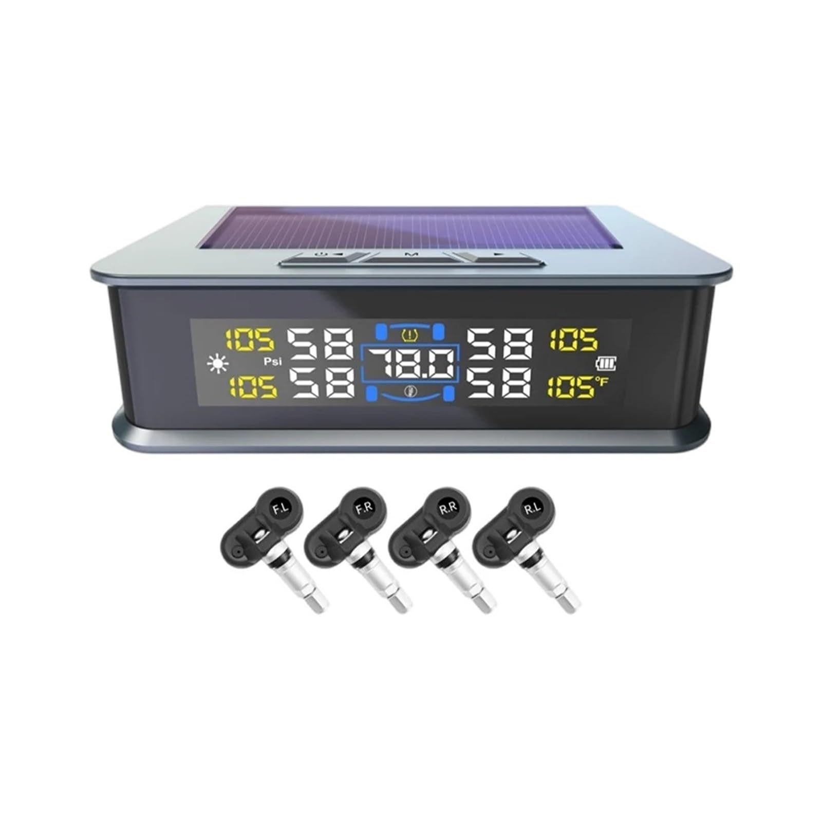 system kontroli ciśnienia w oponach System Monitorowania Ciśnienia W Oponach Zasilany Przez USB Wodoodporny IPX7 Do Samochodów Kempingowych Sedan SUV Truck(Internal)