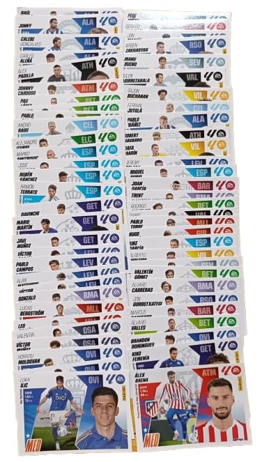 Lote con las 60 novedades de la 2ª edición Cromos (pegatinas) de la liga 2025 2026 LA SEGUNDA. Son 60 cromos