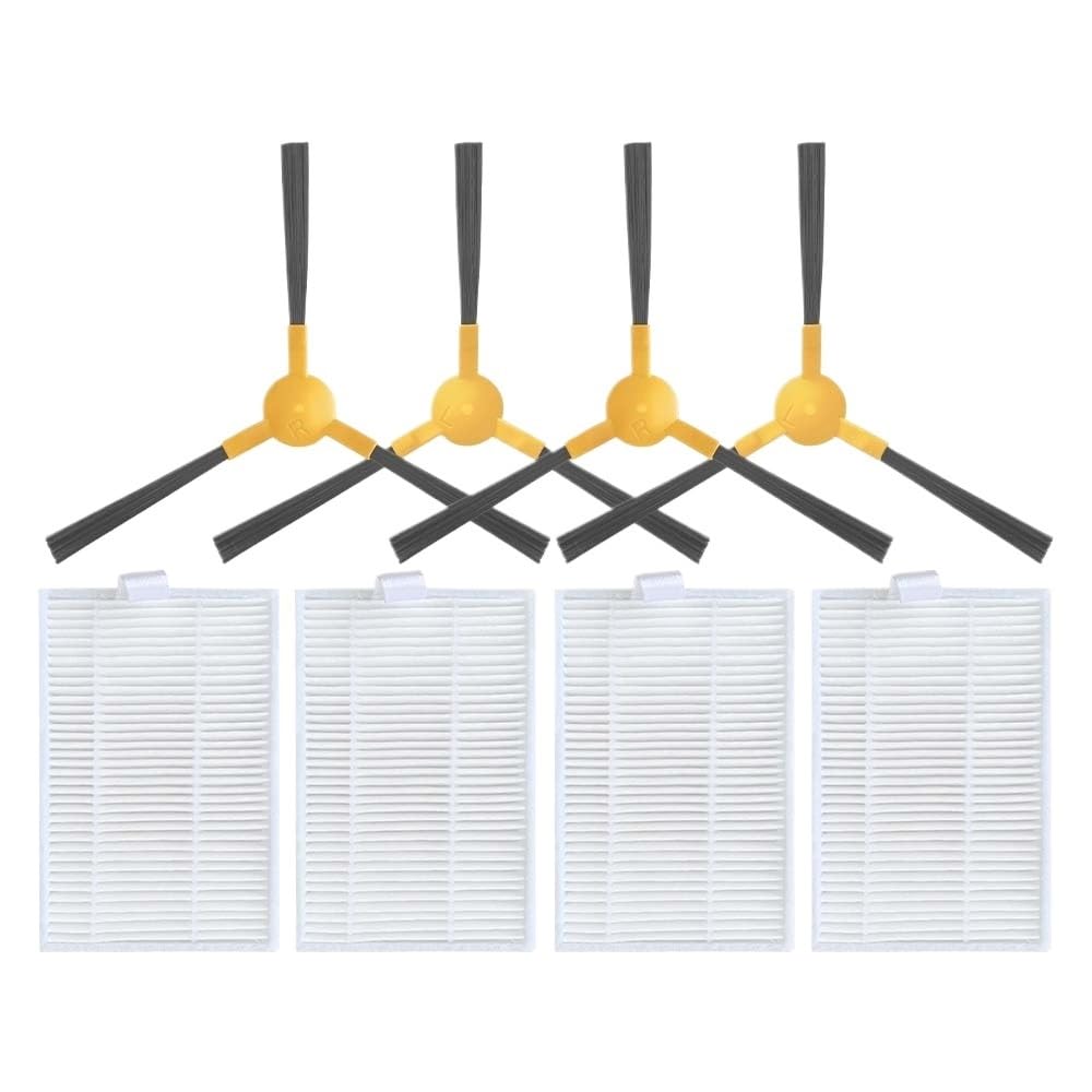 PANDIVNSKDK ，Compatible For Abir， X8 Robot Vacuum Cleaner Side Brush Filter Accessories Replacement Attachment Spare Parts Kit(Set 8)