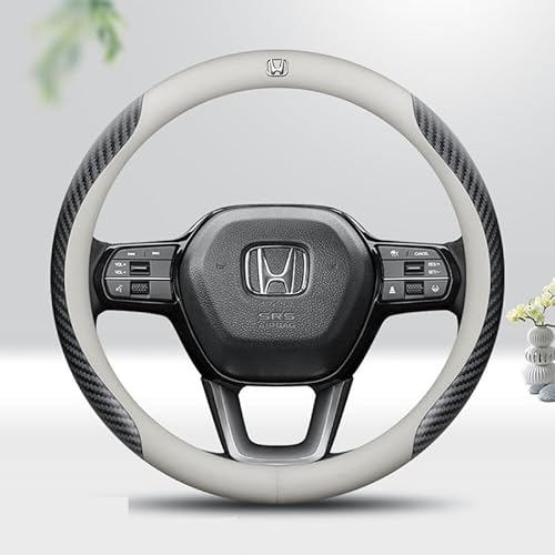 O`DERENWEI ホンダ ステアリングカバー ハンドルカバー ホイールカバー インスパイア N-BOX CR-V フリード フィット ヴェゼル ジェイド シビック オデッセイ グレイス 全シリーズ対応 本革 内装品 高級 牛革 専車ロゴ ヘッドレイヤー