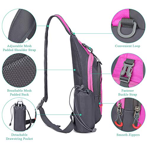 Pacote Esportivo, Romacci Saco de estilingue 7L feminino masculino mochila de ombro mochila causal b