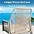 SUNSHINE VALLEY 7 Pieces Patio Dining Set, 6 x Woven Rattan Chairs with Waterproof Cushion, 54” Metal Round Dining Table with Umbrella Hole, Outdoor Table and Chairs Set for Backyard Lawn and Deck