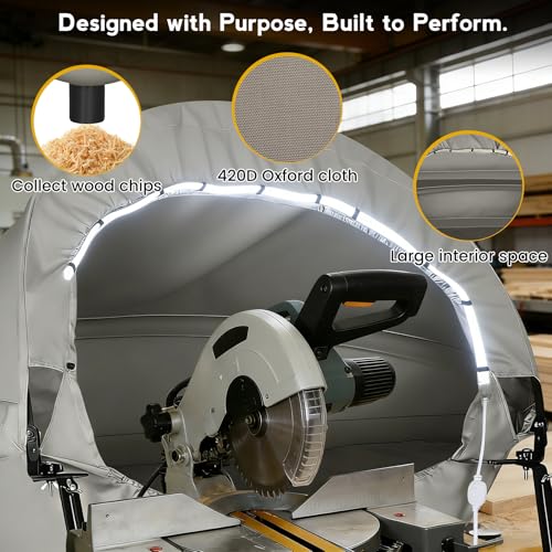 Gorhope Miter Saw Dust Hood with 12W LED