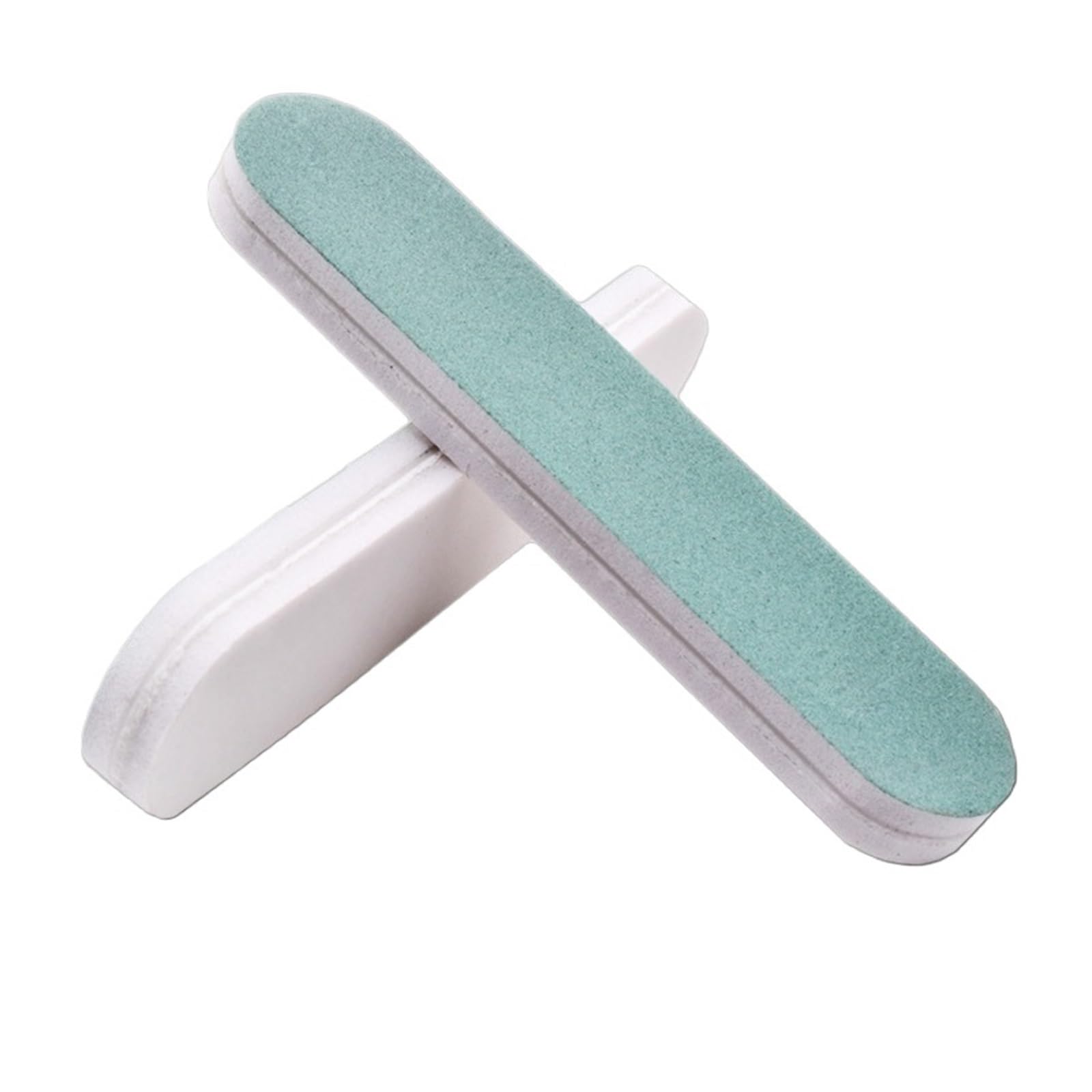 Dubbelsidig nagelfil, nagelbuffert sandblock 100 szt. bloków ściernych do zdobienia paznokci, do manicure i pedicure, białe i jasnoniebieskie, 9 x 2 x 0,7 cm
