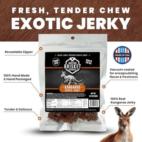 KANGAROO JERKY – 100% Kangaroo Meat - Exotic Wild Game Snack — view 2