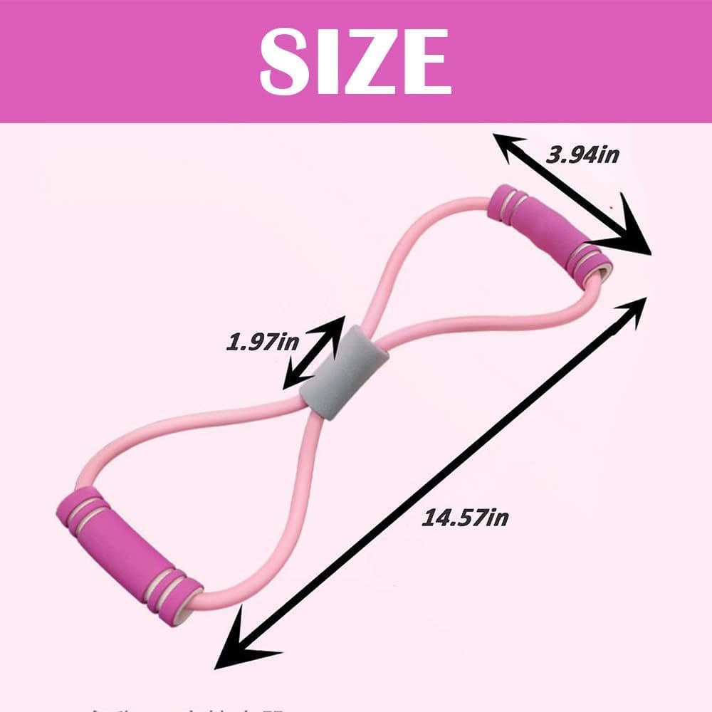 Bandas De Resistencia En Forma De 8 – Set De 3 Para Brazos, Espalda, Piernas (Fitness, Yoga, Unisex)