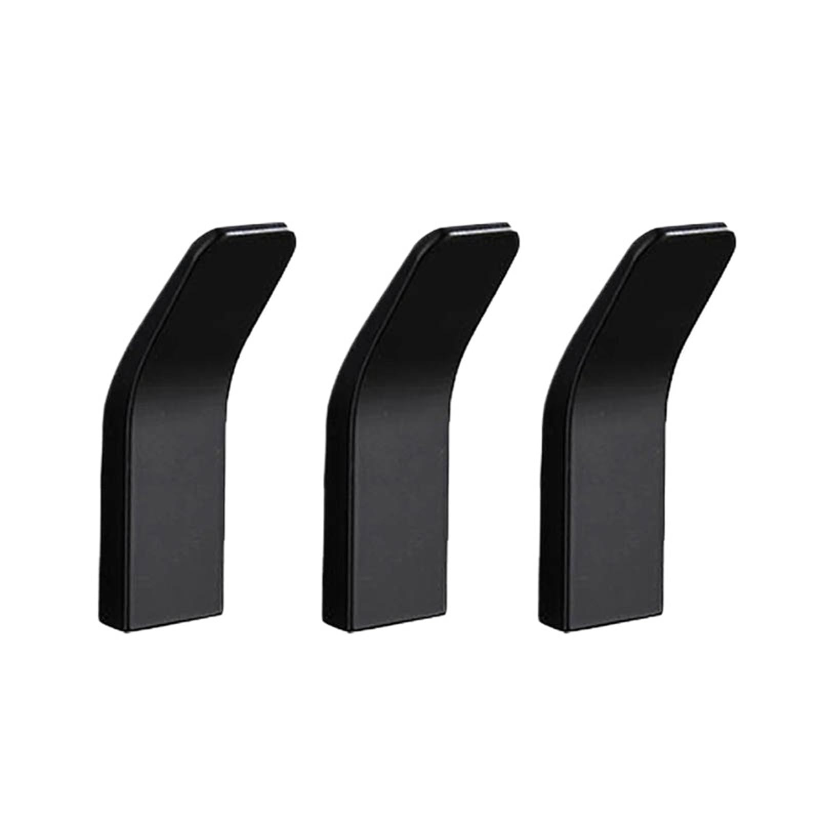 MKYYIOED Adhesive Hooks No Drilling Black White Towel Hooks for Bathroom Robe Clothes Coat Hook Door Keys Bag Hanger Livingroom Kitchen Accessories(Black-3pcs)