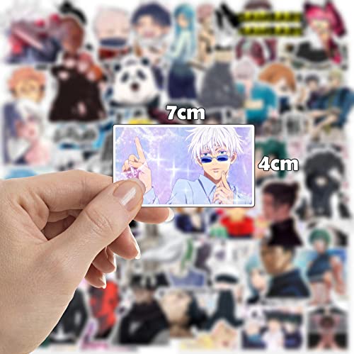 Image of Vinyl Pack of 75+ Jujutsu Kaisen Stickers for Laptop, Phone Case, Guitar, Bike, Pc, Scrapbook etc. Waterproof Glossy Laminated Residue Free Anime Stickers, self-adhesive, 6 cm