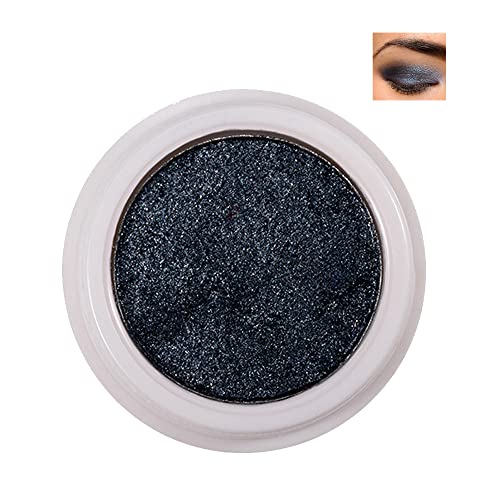 AKARY 12 Colors Glitter Eyeshadow, Mashed Potato Pearlescent Monochrome Eyeshadow Polarized Light Not Smudged Eye Shadow, Highly Pigmented Eye Makeup Cosmetics Gift for Women And Girls Eye Brightening Flash Powder (#04 Navy Blue)
