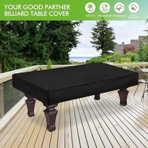 Housse de table de billard en tissu Oxford noir bâche de protection imperméable pour meuble