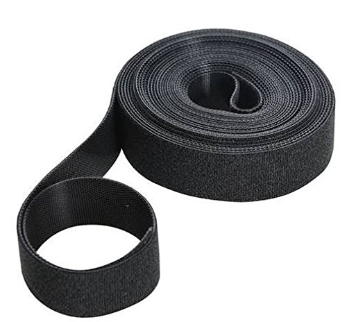 Preisvergleich Produktbild Klettband auf Rolle schwarz 25mm breit x 5m Länge