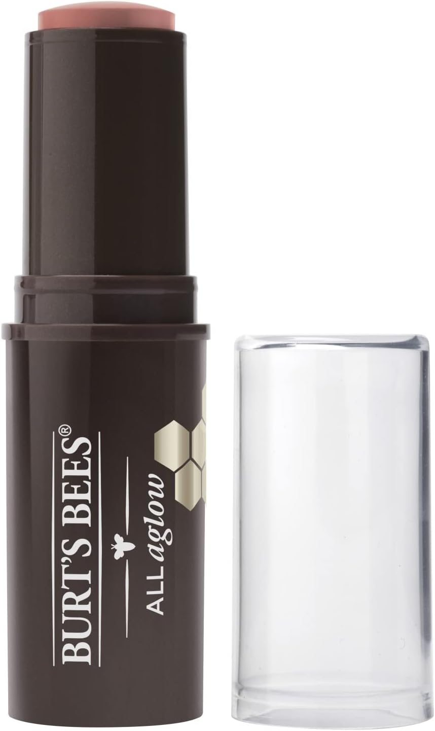 Burts Bees 100% Natural All Aglow Lip & Cheek Stick, Peach Pond - 1 Tube