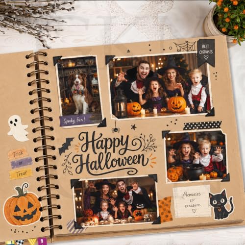 Image of GKN DIY Scrapbook Photo Album 8 x 8 Inch, 40 Pages Blank Paper Memory Book with 6 Metallic Pens, Stickers & Decorative Sheets, Scrapbooking Album for Wedding, Anniversary, Birthday & Family Memories